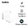 Sạc nhanh Belkin 112W 3C1A GAN PD/PPS kèm cáp C-C 100W 2M