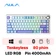 Bàn phím cơ không dây AULA F75 xanh dương trắng tím