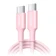 Cáp Ugreen Uno USB-C To USB-C 60W dài 1M L501-Hồng