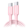 Cáp Ugreen Uno USB-C To USB-C 100W dài 1M L502-Hồng