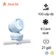 Quạt đa năng kẹp nôi em bé Jisulife Stroller Fan 3 Clip 5000mAh