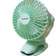 Quạt mini đế kẹp Yoobao tích điện xoay góc 360 độ-Xanh ngọc