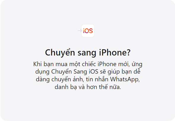 chuyển sang iphone