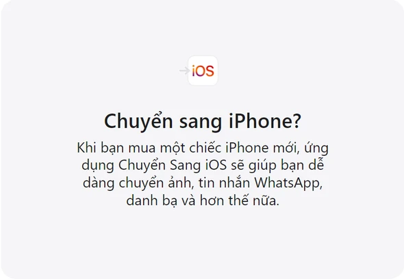 chuyển sang iphone