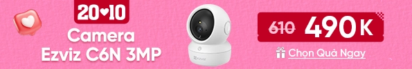CAMERA IP HỒNG NGOẠI KHÔNG DÂY EZVIZ C6N 3MP TRẮNG