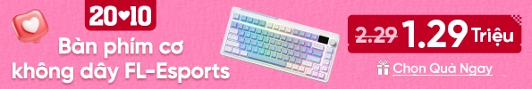 BÀN PHÍM CƠ KHÔNG DÂY FL-ESPORTS CMK75 LAKE PLACID BULE ICE PINK SWITCH