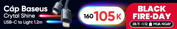 Cáp Baseus Crystal Shine USB-C to Lightning 1.2M