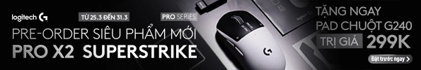 Chuột Gaming không dây Logitech Pro X2 Superstrike Lightspeed