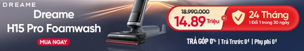 Máy hút bụi lau sàn khô và ướt Dreame H15 Pro Foamwash