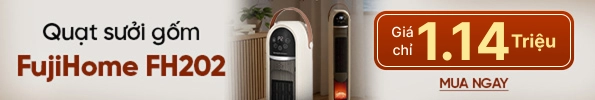 Quạt sưởi gốm điều khiển bằng giọng nói FujiHome FH202