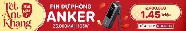 PIN DỰ PHÒNG ANKER 25.000MAH 165W TÍCH HỢP CÁP RÚT GỌN A1695 ĐEN