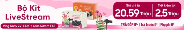 Bộ Kit LiveStream/Vlog Sony ZV-E10K + Lens 50mm F1.8