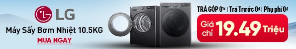 Máy sấy LG bơm nhiệt 10.5kg 2024 (DVHP50M)