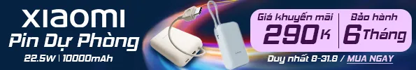Pin dự phòng Xiaomi 10000mAh 22.5W tích hợp cáp Type-C