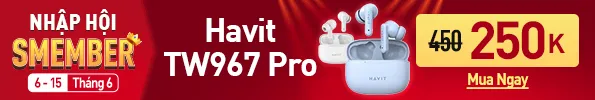 Tai nghe Bluetooth True Wireless Havit TW967 Pro