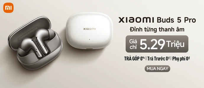 XIAOMI BUDS 5 PRO<br>Giá chỉ 5.29 triệu