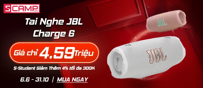 JBL CHARGE 6<br>Giá chỉ 4.59 triệu
