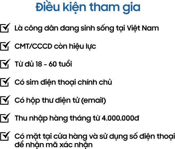 Điều kiện tham gia Mobile