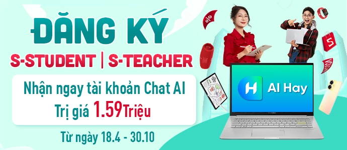 Đăng ký S-Student - S-Teacher AI HAY Mobile