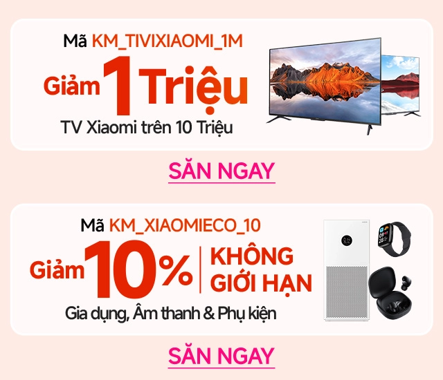 Nhận mã khuyến mãi khi mua sản phẩm Xiaomi Mobile