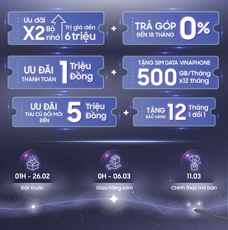 Đặt Samsung Galaxy S26 Ultra nhận ưu đãi khủng Mobile