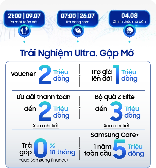 Đặt cọc Galaxy Z Fold 7 mới nhận nhiều ưu đãi hấp dẫn Mobile