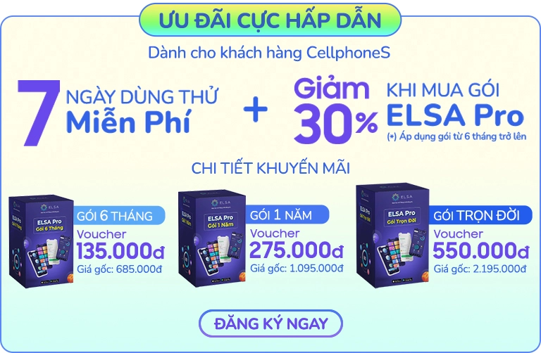 Học tiếng anh cùng elsa - Ưu đãi cực hấp dẫn Mobile