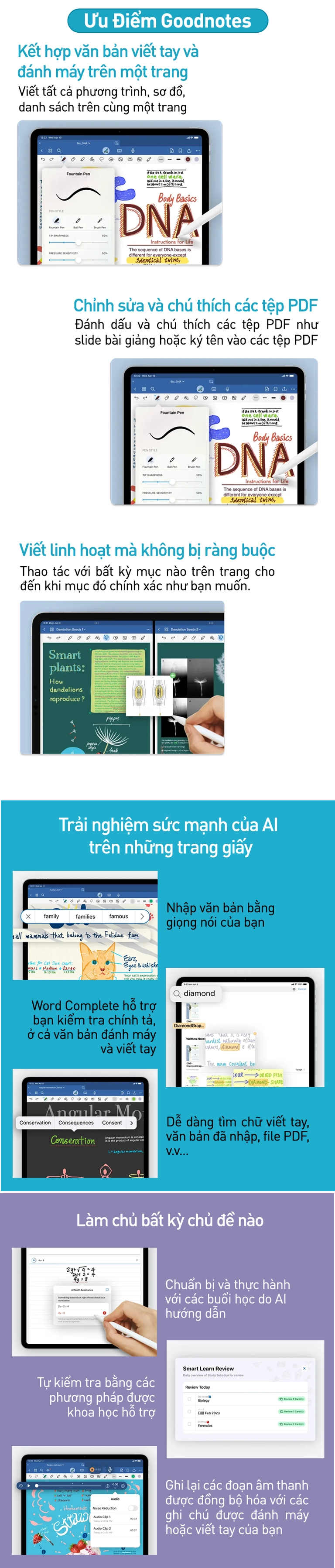 Ưu điểm Goodnotes Mobile