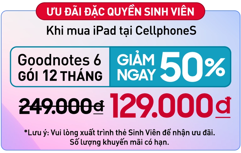 Goodnotes - Ưu đãi đặc quyền sinh viên Mobile