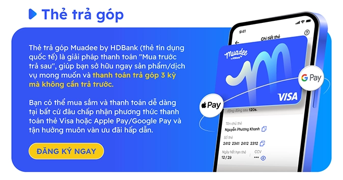 Giới thiệu Thẻ trả góp qua Muadee by HDBank Desktop