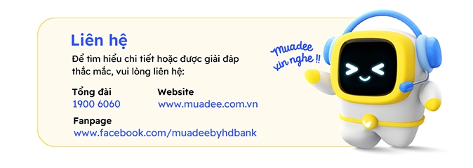 Giới thiệu Thẻ trả góp qua Muadee by HDBank Desktop