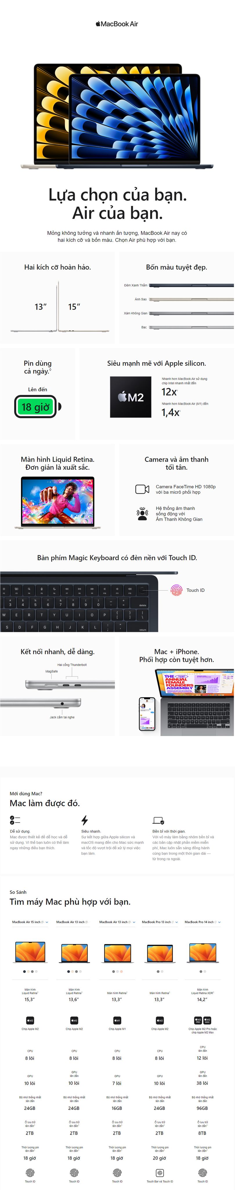 Đánh giá Macbook Air 15 inch 2023