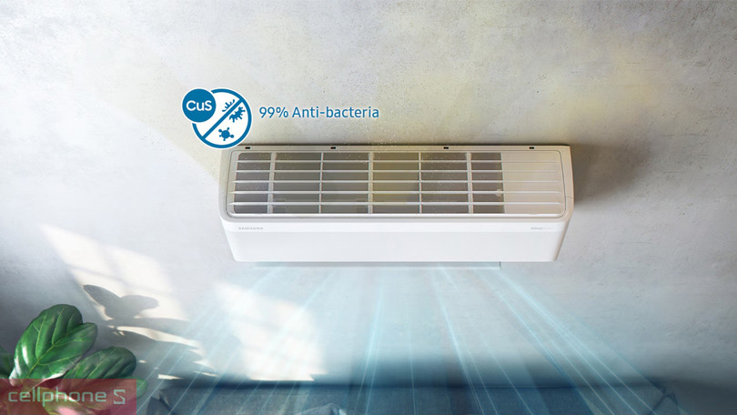 Bộ lọc, chế độ tự làm sạch hiện đại của máy lạnh Samsung Inverter AR10CYFAAWKNSV Wind-Free 1 HP