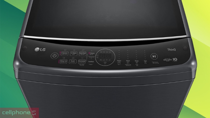 Ứng dụng AI và các chương trình giặt đa dạng của máy giặt LG AI DD Inverter 17kg TV2517SV7J
