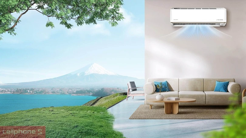 Hiệu suất làm lạnh, tiết kiệm năng lượng của máy lạnh Sharp Inverter AH-X10CEWC 1 HP