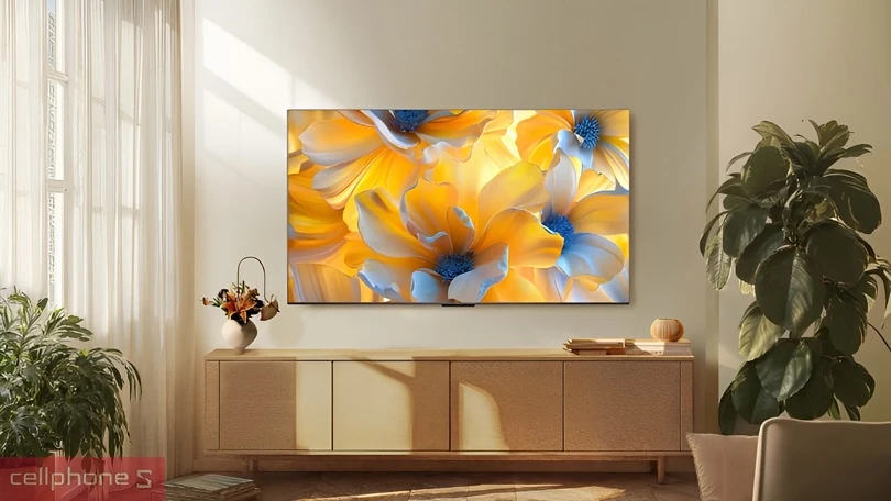 Thiết kế, kích thước hiển thị của Google Tivi TCL QD-MiniLED 75C6KS 4K 75 inch 2025