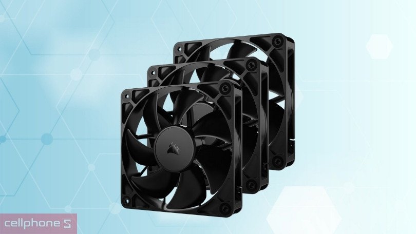 Thiết kế quạt tản nhiệt Corsair RS120 3 Pack