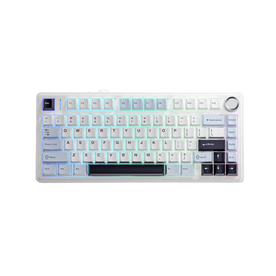 Bàn phím cơ không dây AULA F75 Ice Blue