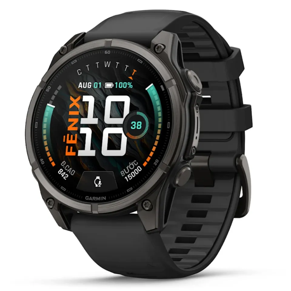 Đồng hồ thông minh Garmin Fenix 9 47mm AMOLED viền titan DLC
