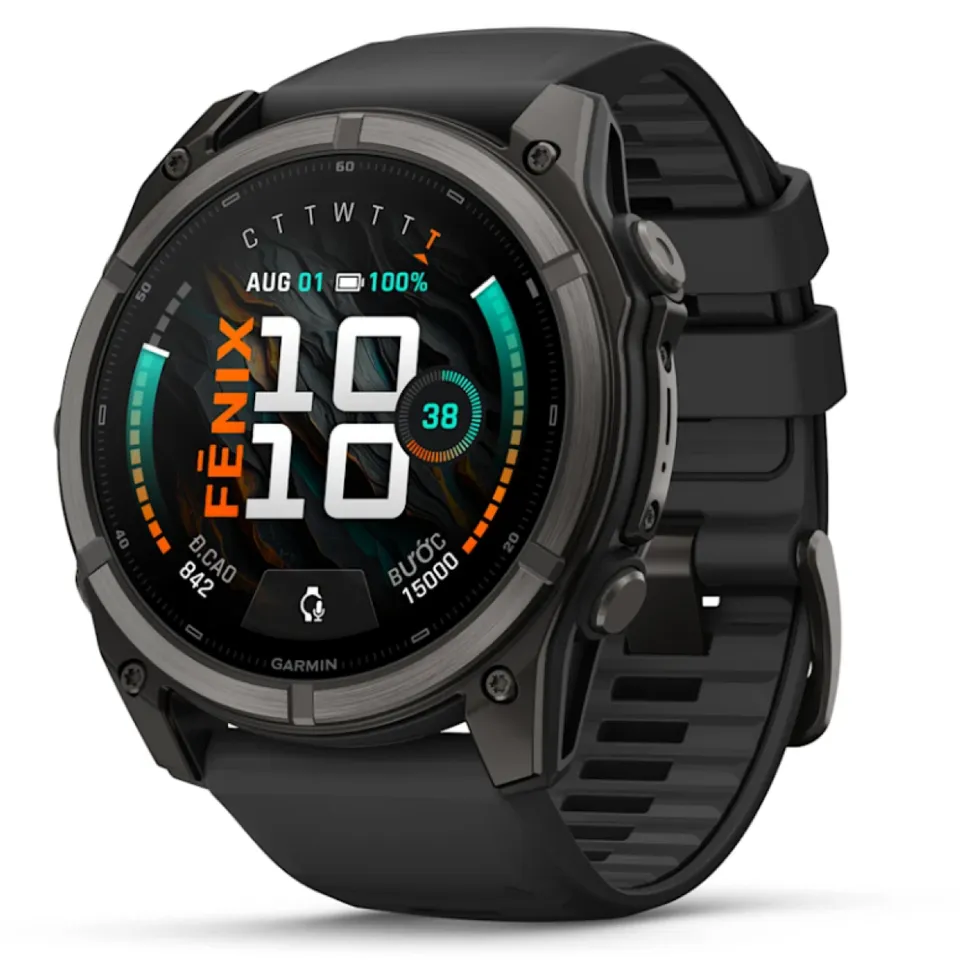 Đồng hồ thông minh Garmin Fenix 9 51mm AMOLED viền titan DLC