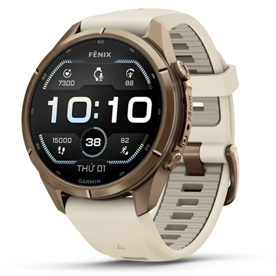 Đồng hồ thông minh Garmin Fenix 9 Pro 43mm AMOLED viền Titanium