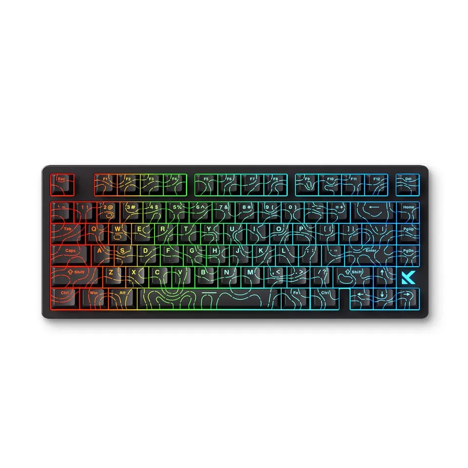 Bàn phím Gaming có dây HE Magnetic Mchose Jet 75 Rapid Trigger Black Topographic