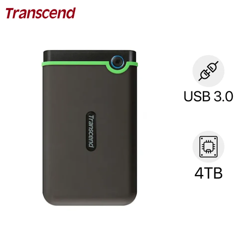 Ổ cứng di động HDD Transcend StoreJet Slim 25M3S TS4TSJ25M3S 4TB