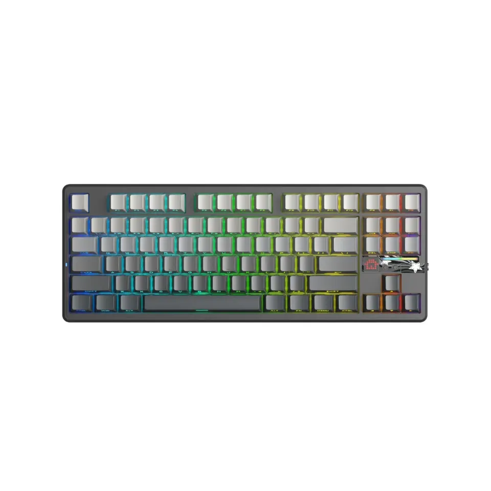 Bàn phím cơ không dây Aula F87 Pro V2 Xám Đen Gradient