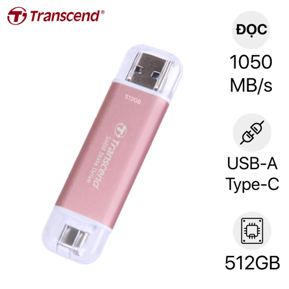 Ổ cứng di động SSD Transcend ESD310P 1050MB/s 512GB