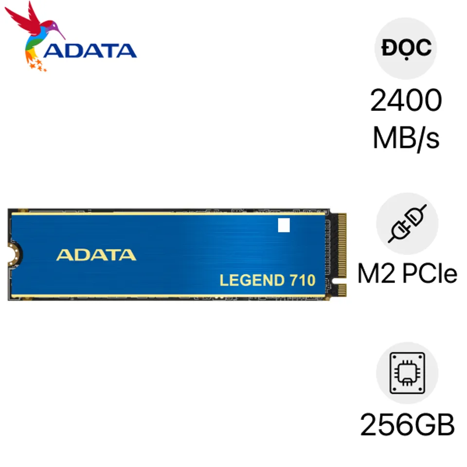 Ổ cứng SSD ADATA LEGEND 710 PCIE GEN3 X4 M.2 2280 (R 2400/W 1800) 256GB