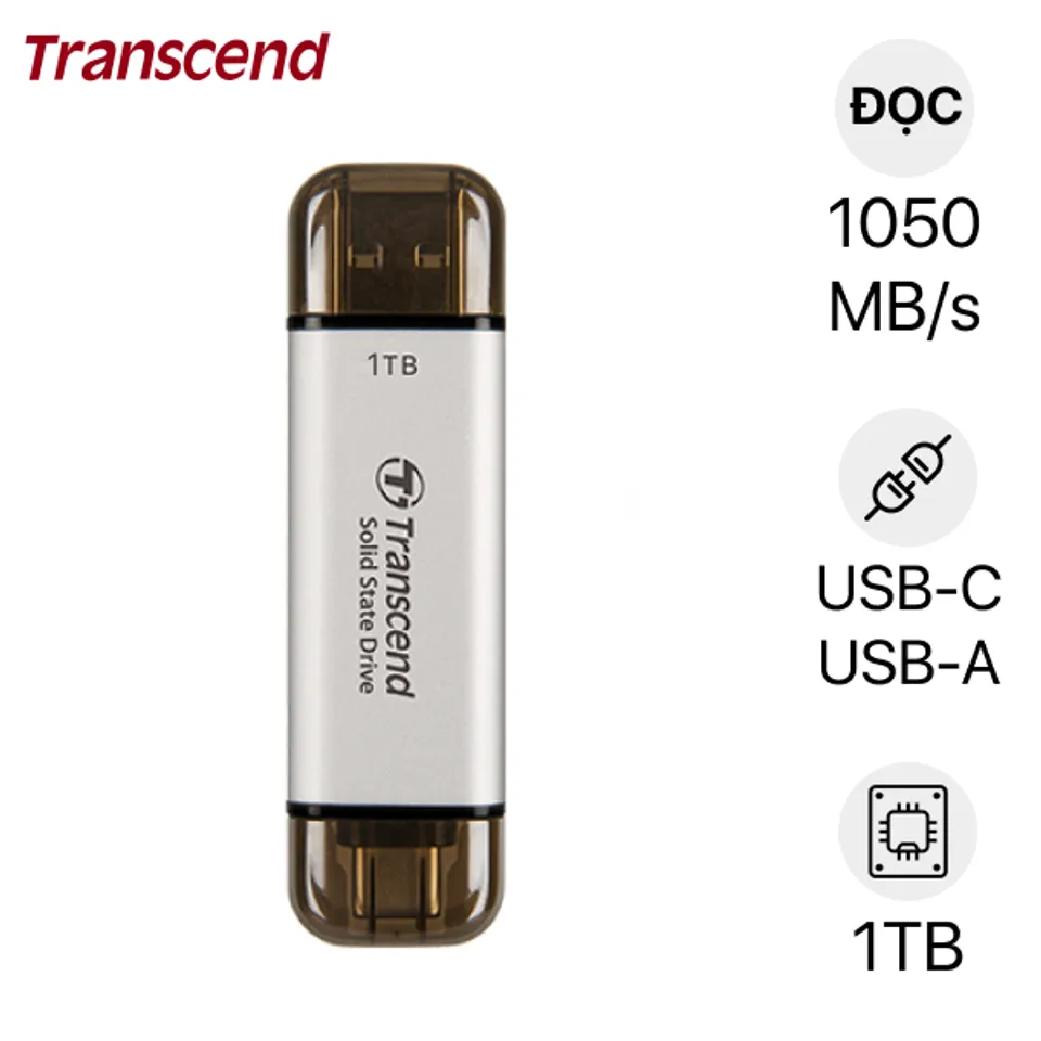 Ổ cứng di động SSD Transcend ESD310S 1050MB/s 1TB