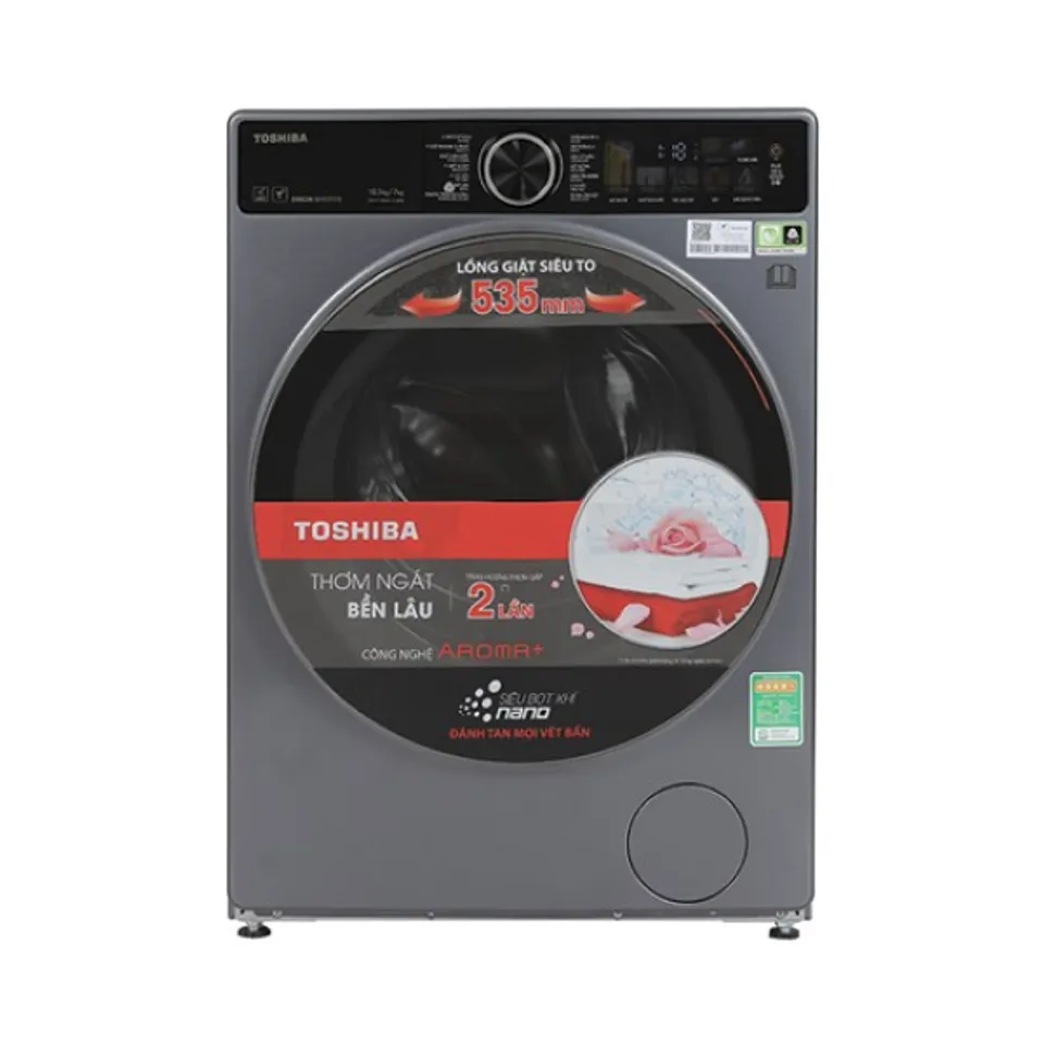 Máy giặt sấy Toshiba giặt 10.5kg - sấy 7kg 2024 (TWD-T25BZU115MWV(MG))