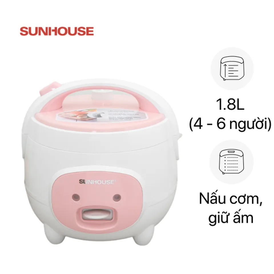 Nồi cơm điện SUNHOUSE 1.8L SHD8607W
