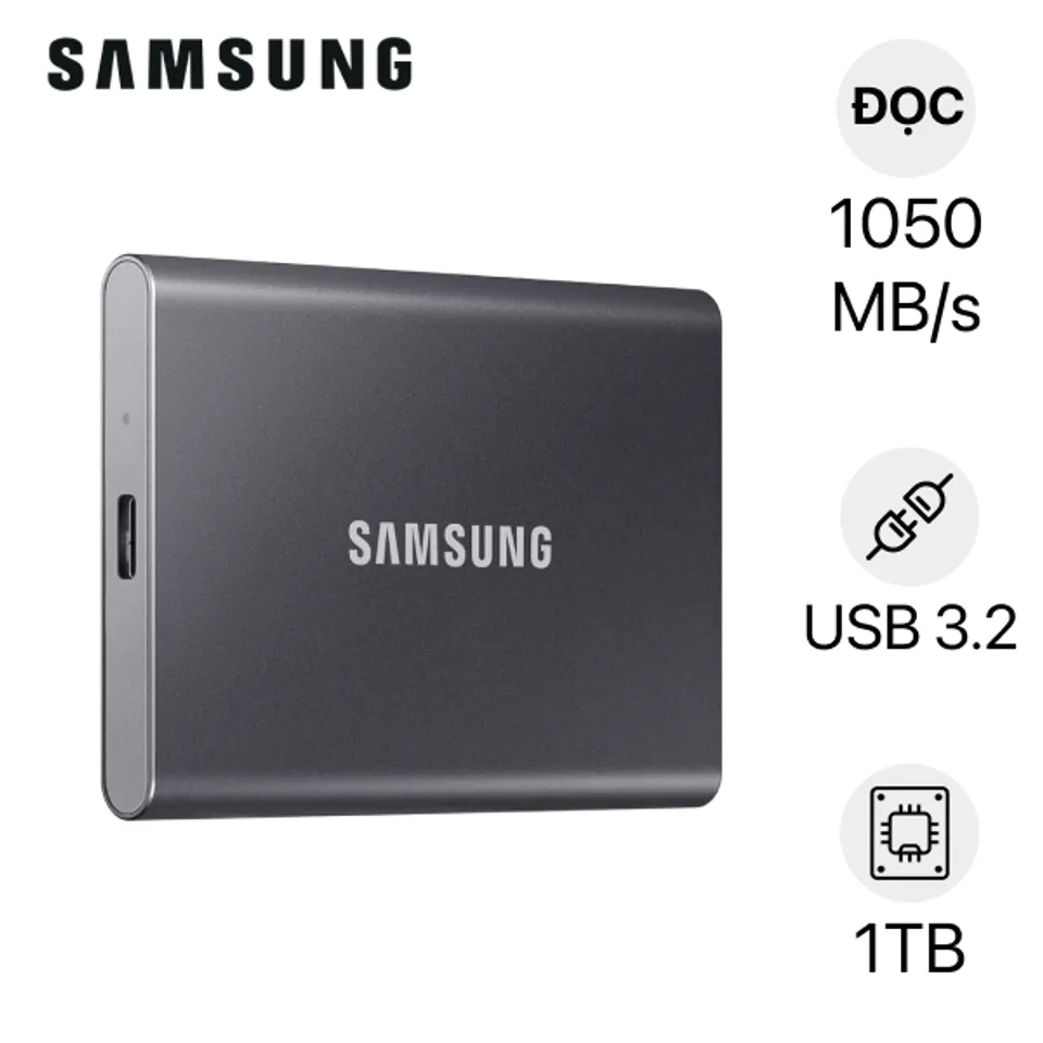 Ổ cứng di động SSD Samsung T7 Portable 1TB